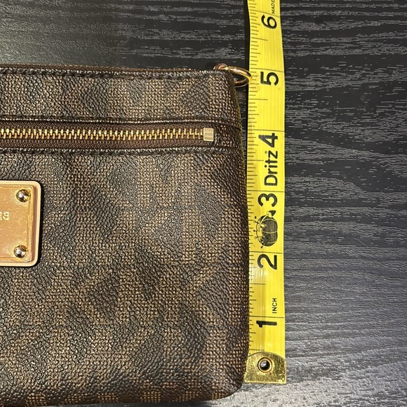 Michael Kors Dark Brown Wristlet with Gold Accents - Picture 7 of 7